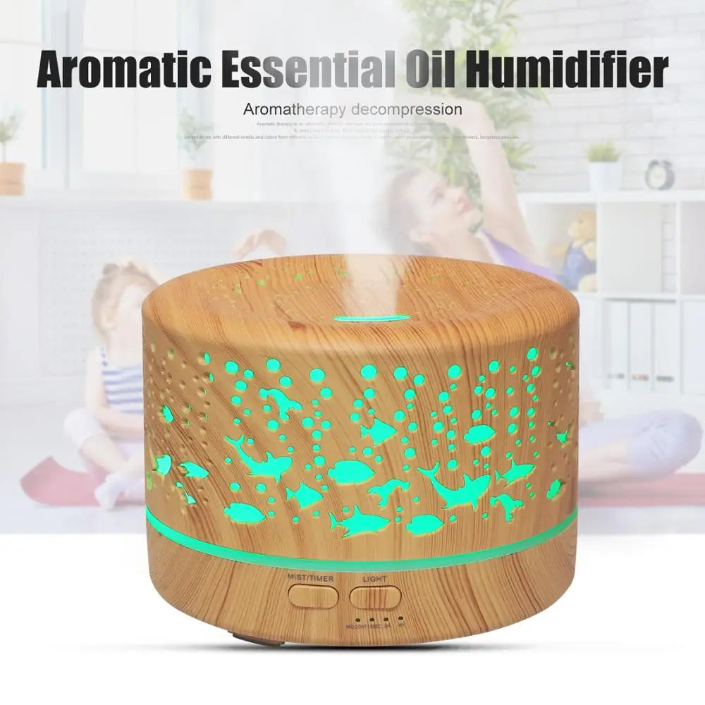 700Ml Wood Grain Aroma Diffuser Home Humidifiers Color Light Essential Oil Diffuser Aromatherapy Electric Oil Difusor