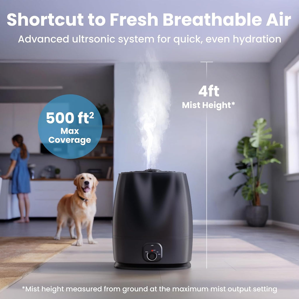6L Large Humidifier for Bedroom, 28 Db Cool Mist