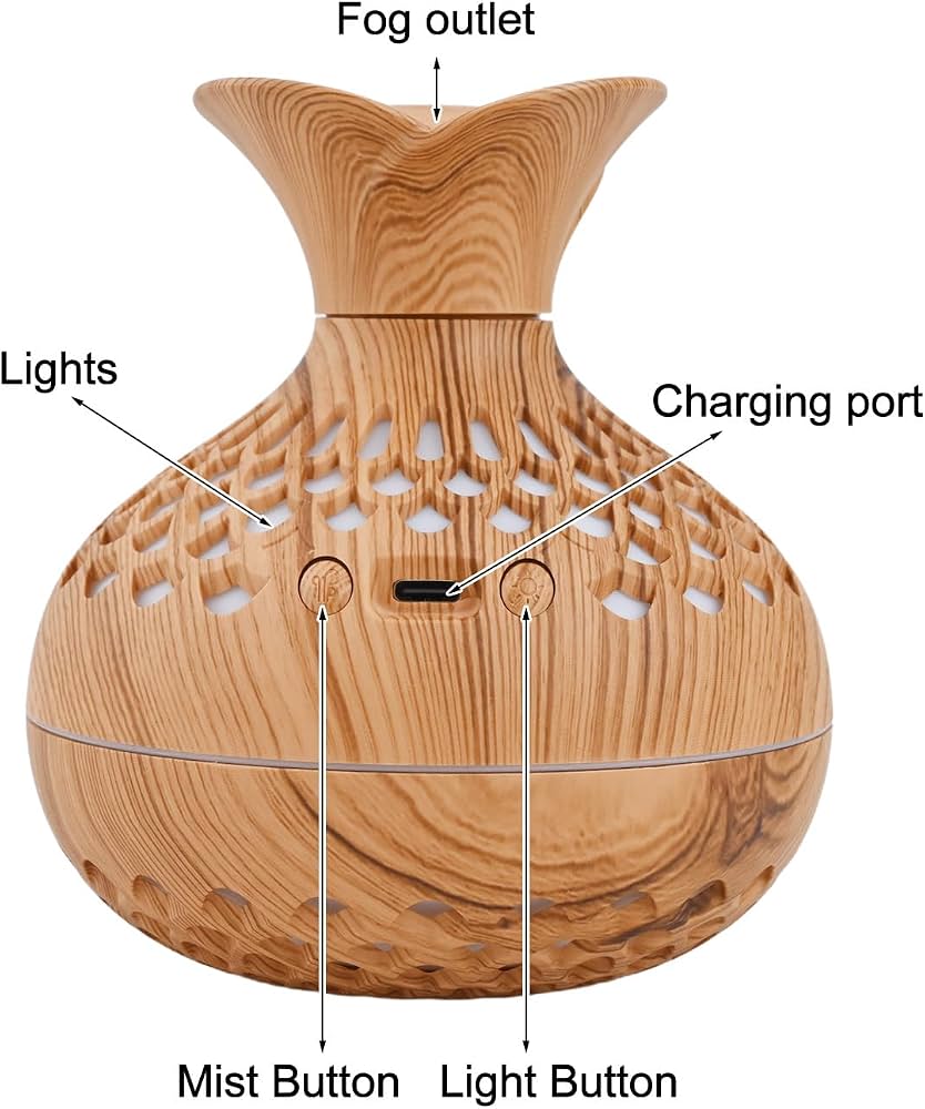 Wood Grain Aroma Diffuser and Humidifier