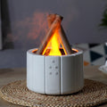 Ultrasonic Campfire Aroma Diffuser with Simulated Flame and LED Light - Bonfire Air Humidifier and Essential Oil Fogger