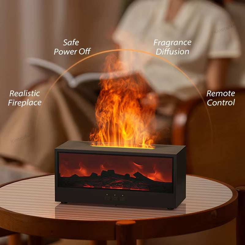 Air Humidifier and Essential Oil Diffuser with Auto-Off Feature, LED Light, and Remote Control - Ideal for Home Decor and Gifting