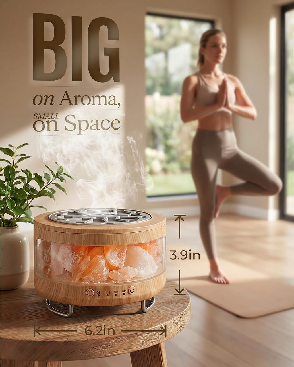 Essential Oil Diffuser with Himalayan Salt Lamp, Scent Diffusers for Home