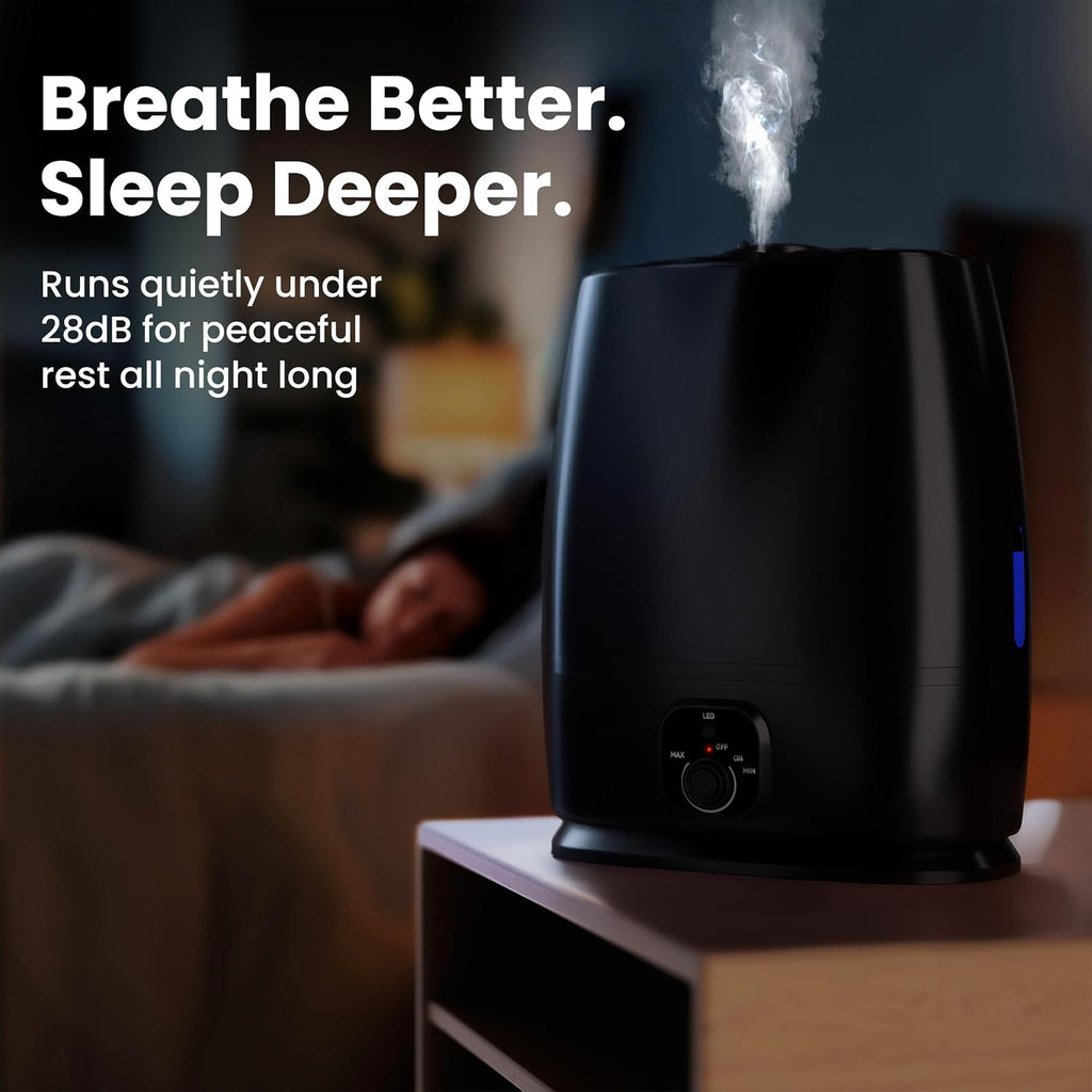 6L Large Humidifier for Bedroom, 28 Db Cool Mist
