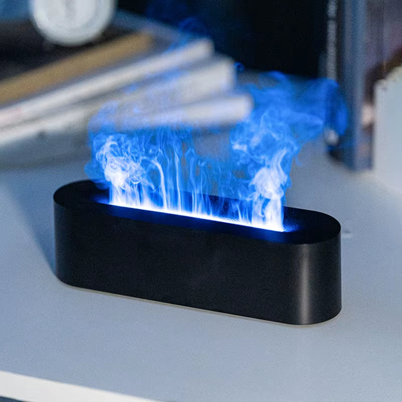 Colorful Flame Aromatherapy Essential Oil Diffuser and Ultrasonic Humidifier with Timer Function